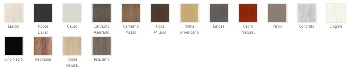 La melamina ofrece una gran variedad de colores